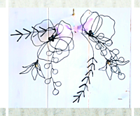 【ワイヤーアート】ワイヤーお花のミニスワッグ