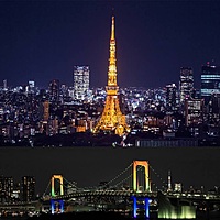 ナイトレインボーブリッジを歩いて東京タワーを登って夜景を見よう！ (東京都、お台場・港区)