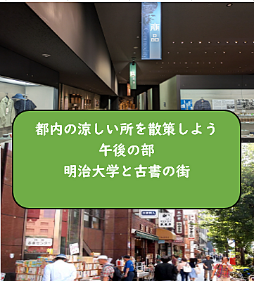 【涼しい散策（午後の部）2回目】都内の博物館と古本街に行こう！（説明+解説有）