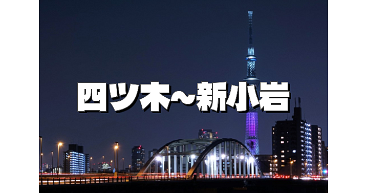 四ツ木～新小岩ナイトウォーク。普段いかないところを歩く会