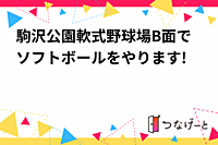 駒沢公園軟式野球場B面でソフトボールをやります!