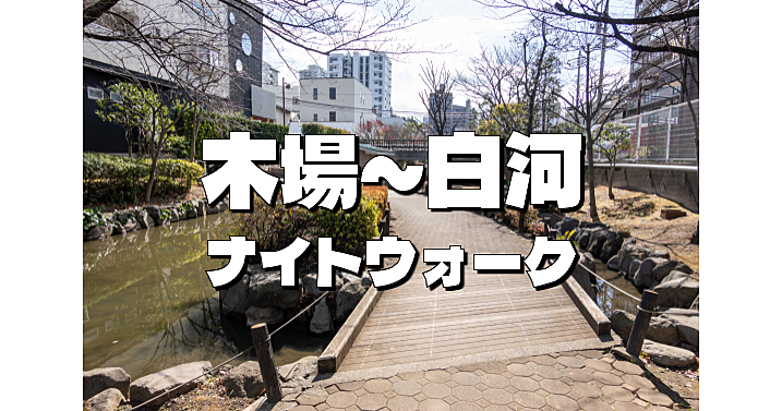 普段歩かないエリアの夜散歩。木場・富岡・冬木・平野など平久川や福富川公園あたりをお散歩します