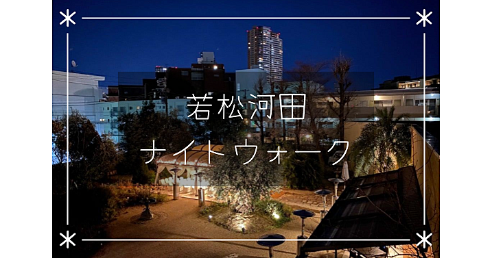 武家屋敷として発展し明治時代以降は文士が暮らす街となった若松河田エリアをぶらり夜散歩