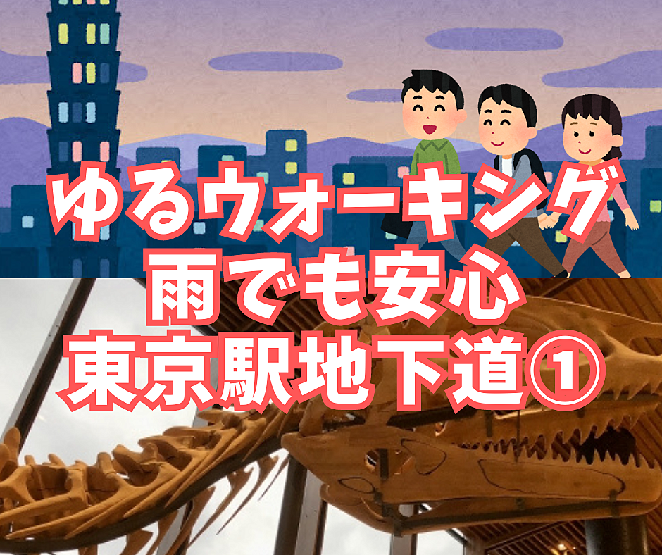 【ゆるウォーキング】雨でも安心東京駅地下道・地下道だけでどこまでいける？～丸の内編～