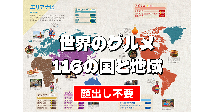 【顔出し不要】世界のグルメ図鑑 116の国と地域の名物料理を食の雑学とともに解説