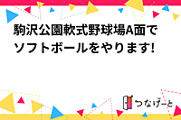 駒沢公園軟式野球場A面でソフトボールをやります!