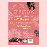 保護者カフェでまったりリラックス猫ヨガ