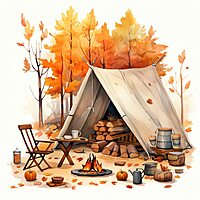 『紅葉の中でのデイキャンプ🍁🔥〜森林浴と炭火とお酒〜』