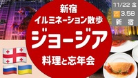【世界の旅メシ15】少し贅沢なジョージア料理で旅の話 ＋ 新宿のイルミネーション散歩【過去参加者限定】