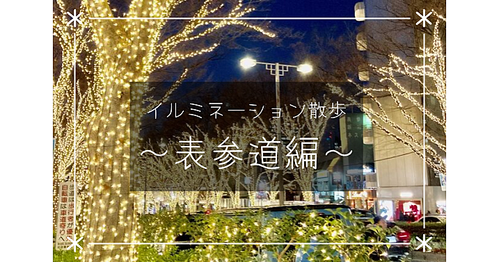 ✨表参道イルミ散歩✨毎年大人気の表参道ケヤキ並木のライトアップと周辺散策を楽しもう！