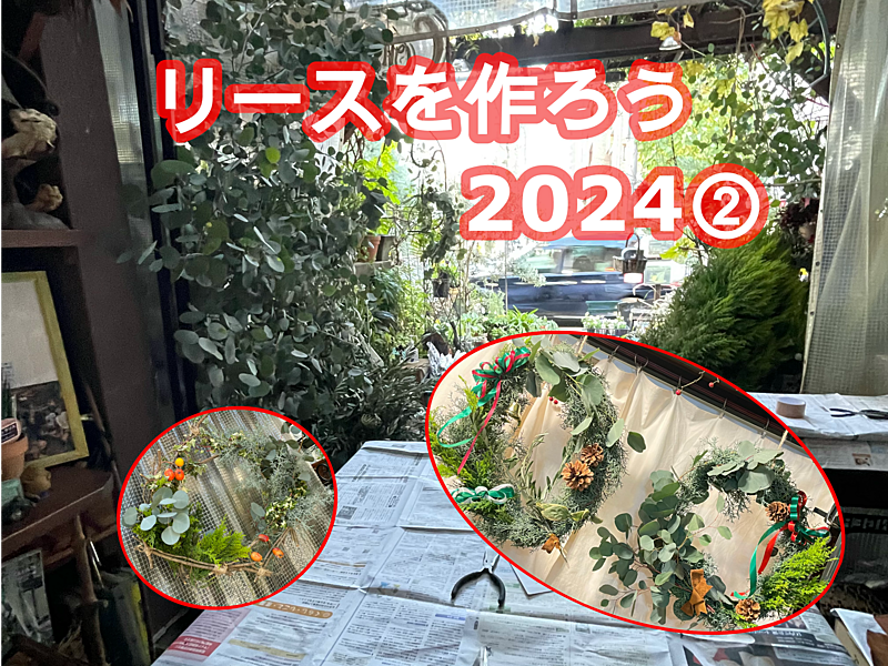 リースを作ろう2024② 　本物の植物で作るオーナメントで季節の変化を楽しもう　