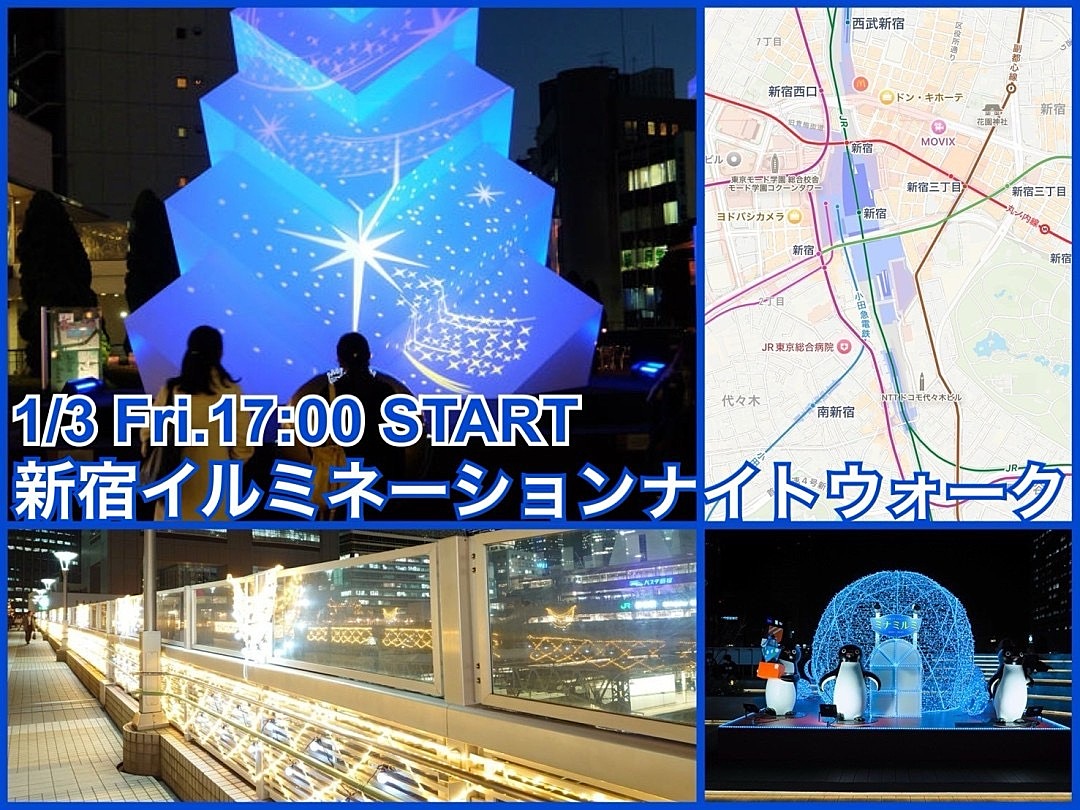 2025年初企画🌃新宿ミナミルミで光の回廊をたのしもう