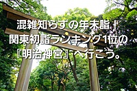 混雑知らずの年末詣！関東初詣ランキング1位の『明治神宮』へ行こう！