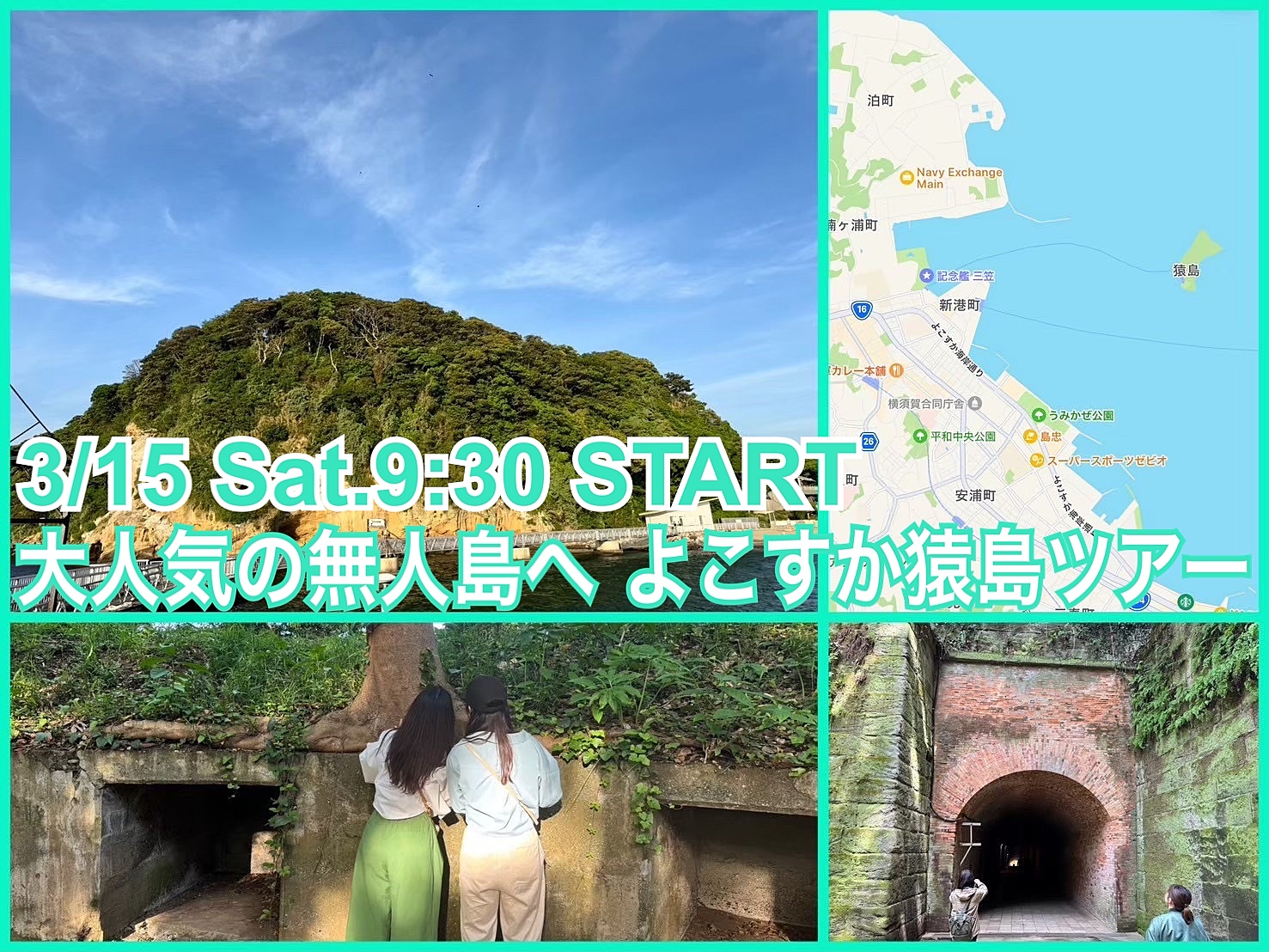 🏝️【締め切りました】花粉症にも優しい 人気のよこすか猿島ツアー