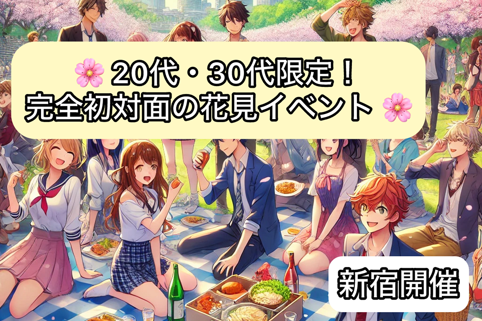 【20-30代限定】完全初対面の花見交流イベント 🌸