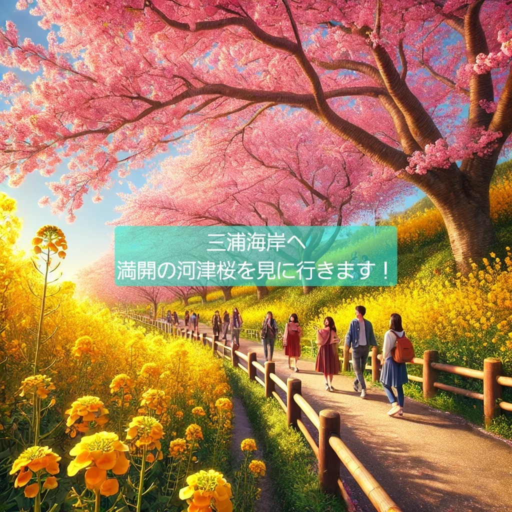 三浦海岸へ満開の河津桜を見に行きます！