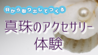 【貝から取り出してつくる、真珠のアクセサリー体験】