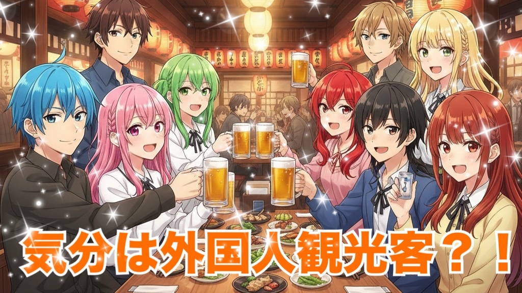 【観光気分を味わいたい女性主催】気分は外国人観光客！敢えてわざわざ♪超観光客向け有名居酒屋♪