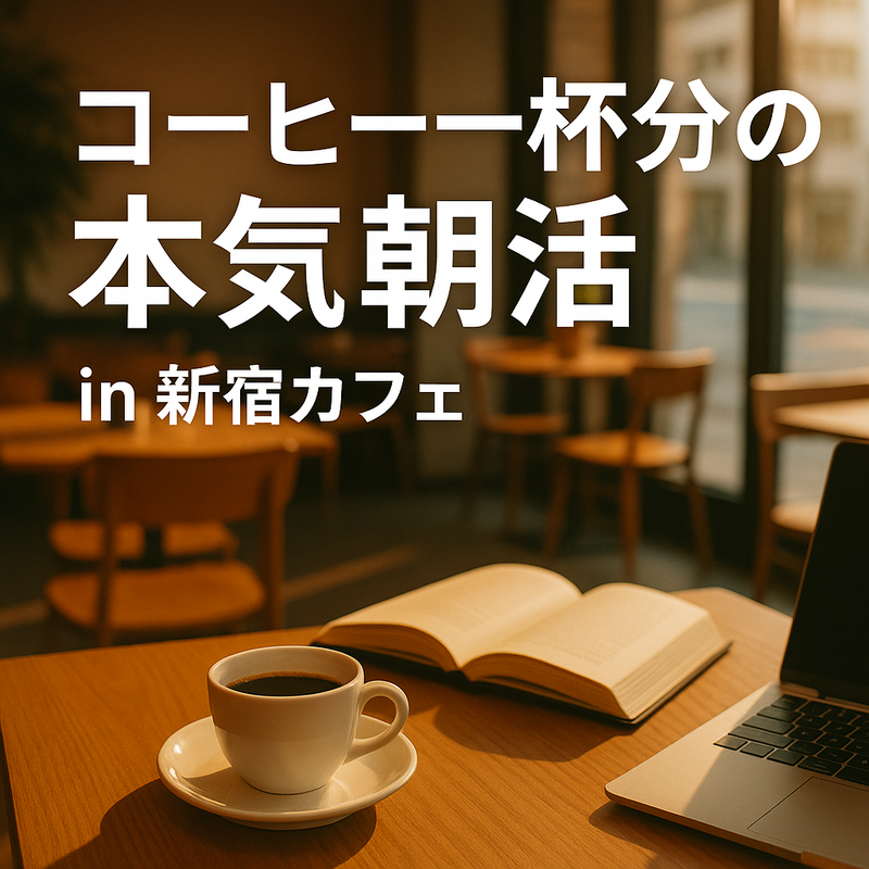 【5/24(日)7:30〜@新宿】コーヒー一杯分の本気朝活☕️