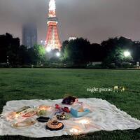 【20代・30代限定】ナイトピクニック🌙*ﾟ東京タワー🗼×美味しいパンを食べながらお花見しよう🍞🥐