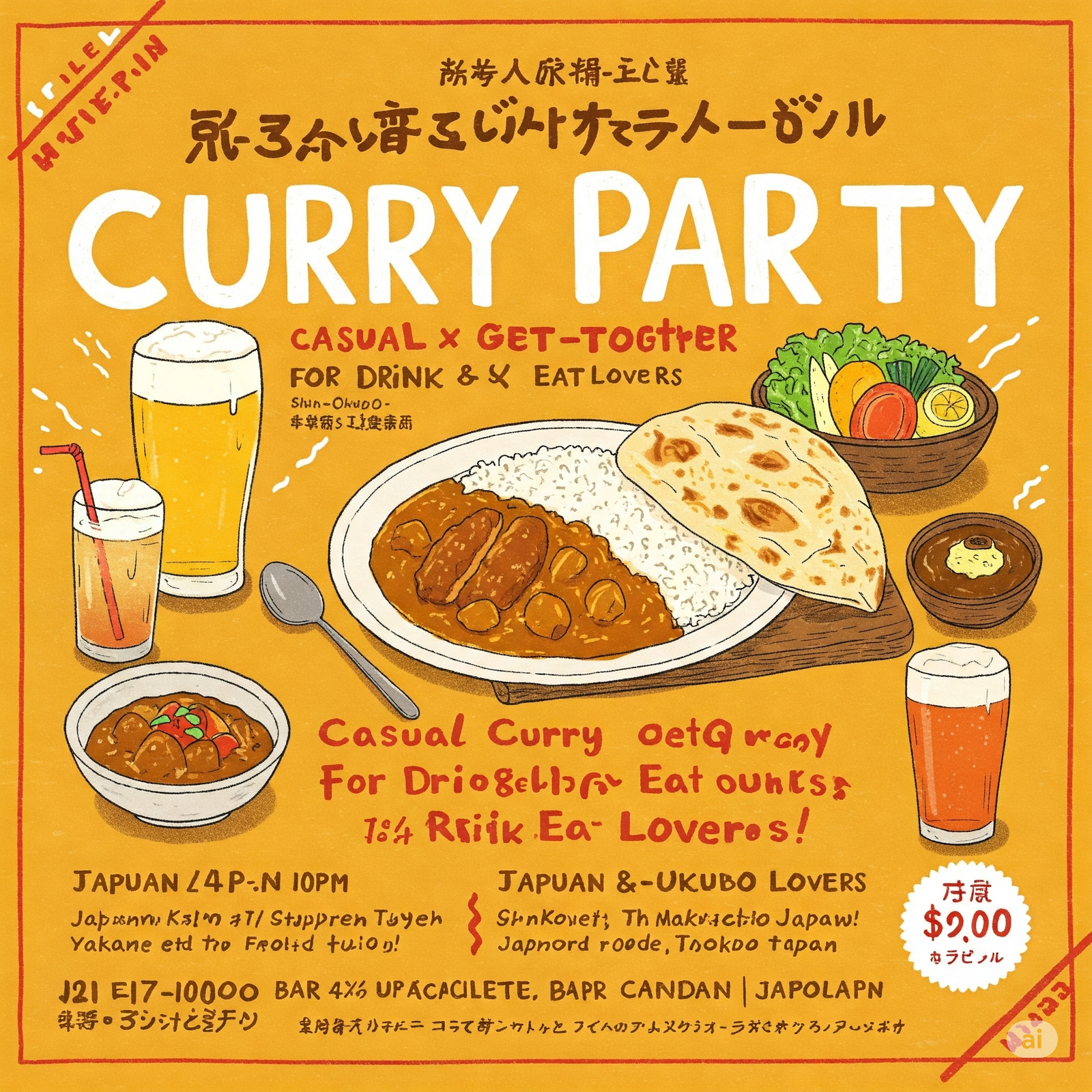 カレー×餃子×豚キムチ 食べ放題フェス！🍛🥟🥢 in 新大久保