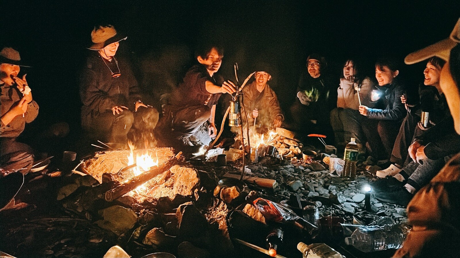 焚き火と日本酒会後編【小田急線、南武線沿い】42