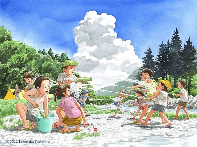 青梅方面で水鉄砲祭り(東京)　