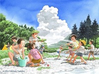 青梅方面で水鉄砲祭り(東京)　