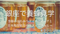 【プチ社会見学】銀座で養蜂見学＆季節の違うはちみつのテイスティング＋日本現存最古のカフェで珈琲タイム♪