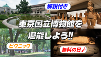 《無料の日》解説付き！日本最大の国立博物館を堪能しよう！お昼は上野公園でピクニック♪