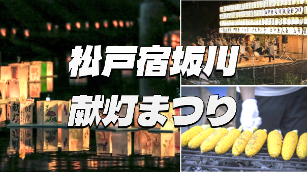 幻想的な献灯ととうろう流し。松戸宿坂川献灯まつりにいこう！