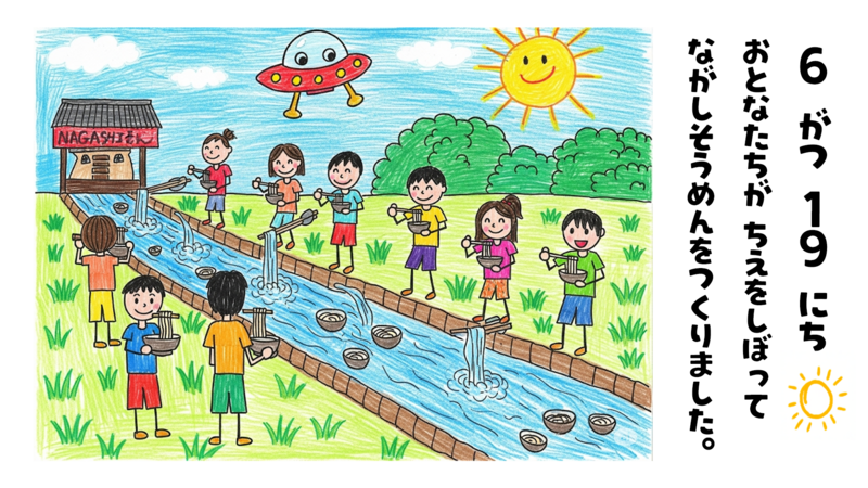【新大阪】童心にかえろう！流しそうめんをクラフトせよ！！【花火もあるよ】