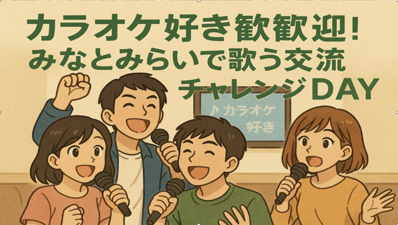 カラオケ好き歓迎！みなとみらいで歌う交流チャレンジDAY