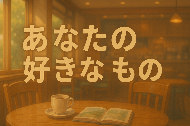 7/20 夜カフェトーク☕｢あなたの好きなもの｣