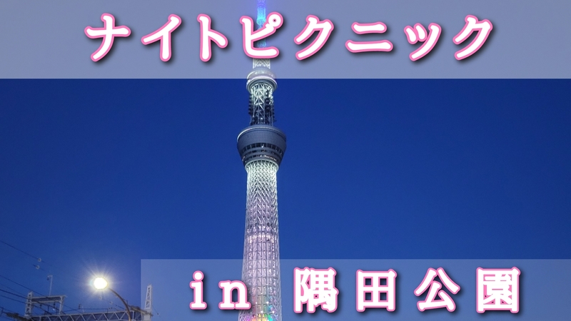 【ナイトピクニック】隅田公園で夜景を見ながらゆったりと過ごそう（東京での20代〜30代限定社会人サークル）