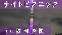 【ナイトピクニック第二部】隅田公園で夜景を見ながらゆったりと過ごそう（東京での20代〜30代限定社会人サークル）
