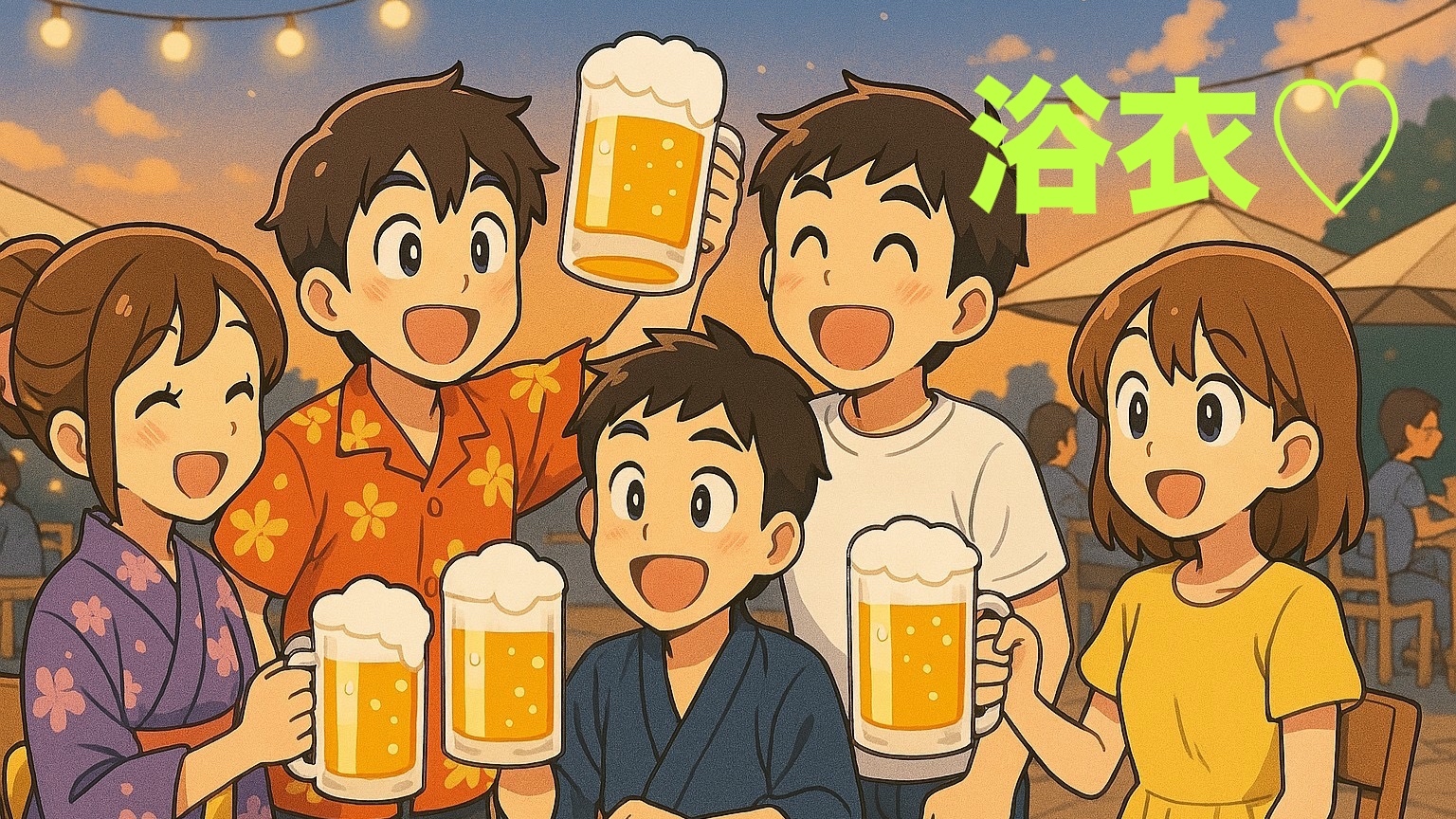 【浴衣を着たい女性主催】アンジュさんとコラボ♪今年最後浴衣チャンス☆夏服で気軽な食事会！アロハシャツや甚平など