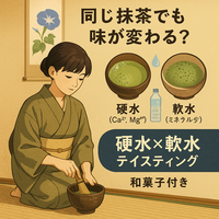 【お茶部】同じ抹茶でも、水で味がかわる？〜水の飲み比べ〜