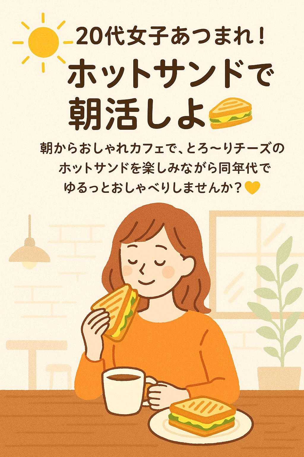☀️20代女子あつまれ！ホットサンドで朝活しよ🥪