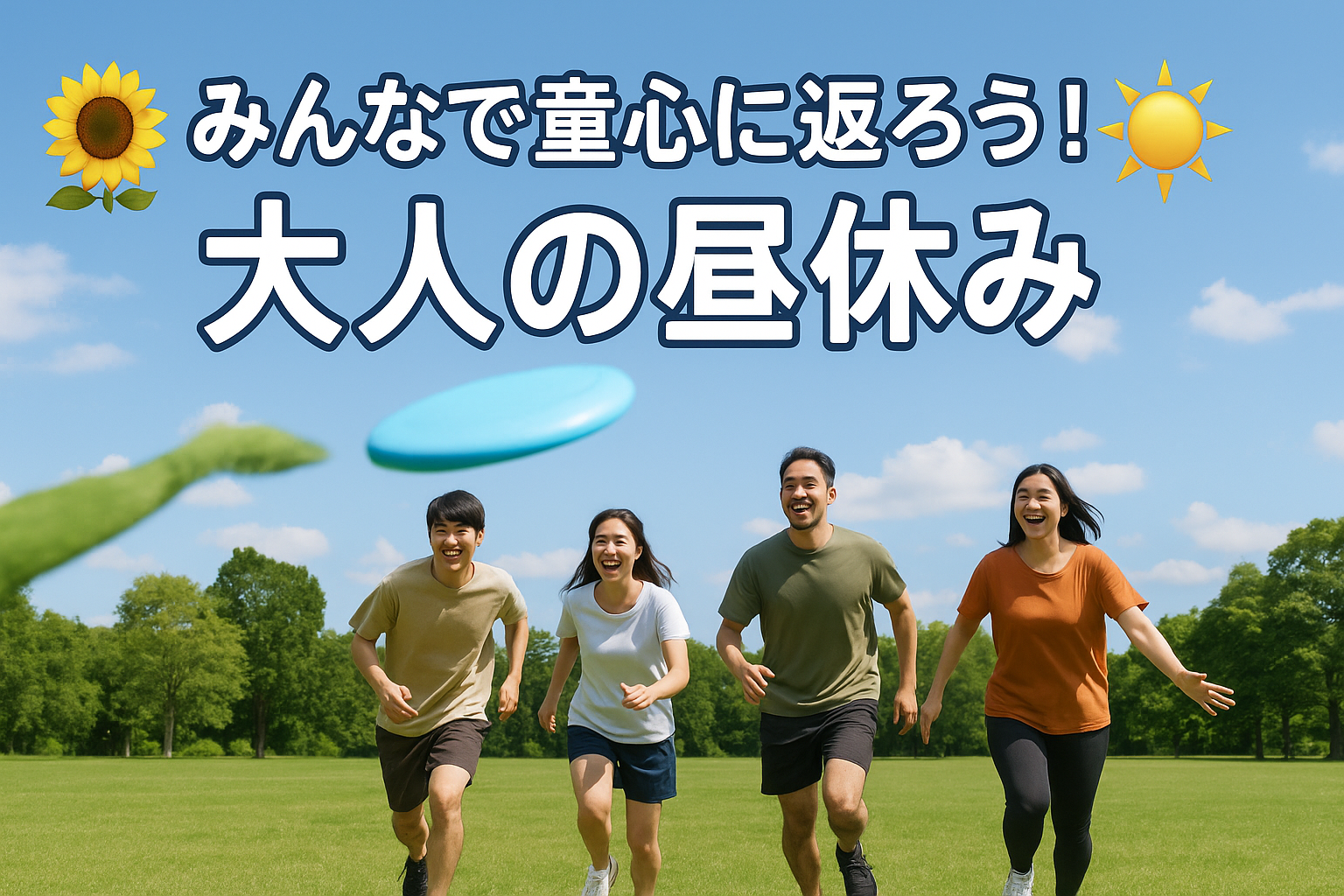 みんなで童心に返ろう！大人の昼休み🌻🌞