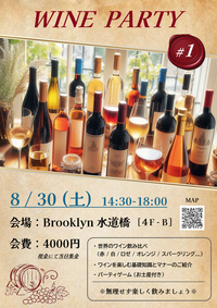 【20代限定】第1回ワインパーティ／世界のワイン飲み比べ
