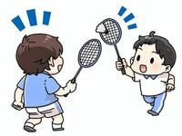 筋肉痛にならないようにバドミントン🏸やりましょう☺️✨