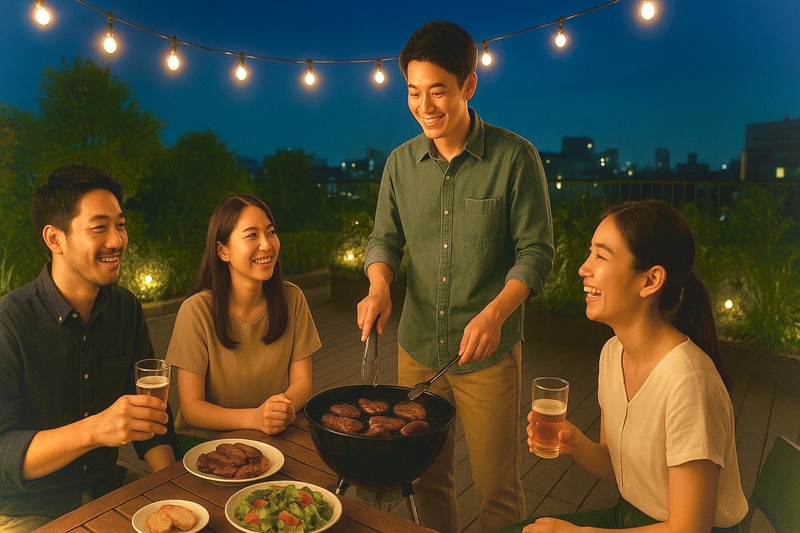 🍖吉祥寺🍺屋上テラスBBQ🌿開放感バツグン✨女性も安心参加🙆‍♀️お気軽1人参加OK⭐