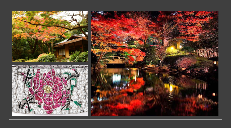 紅葉とクリスマスの華やかな季節にハイジュエリーと紅葉の庭園美を楽しもう♪