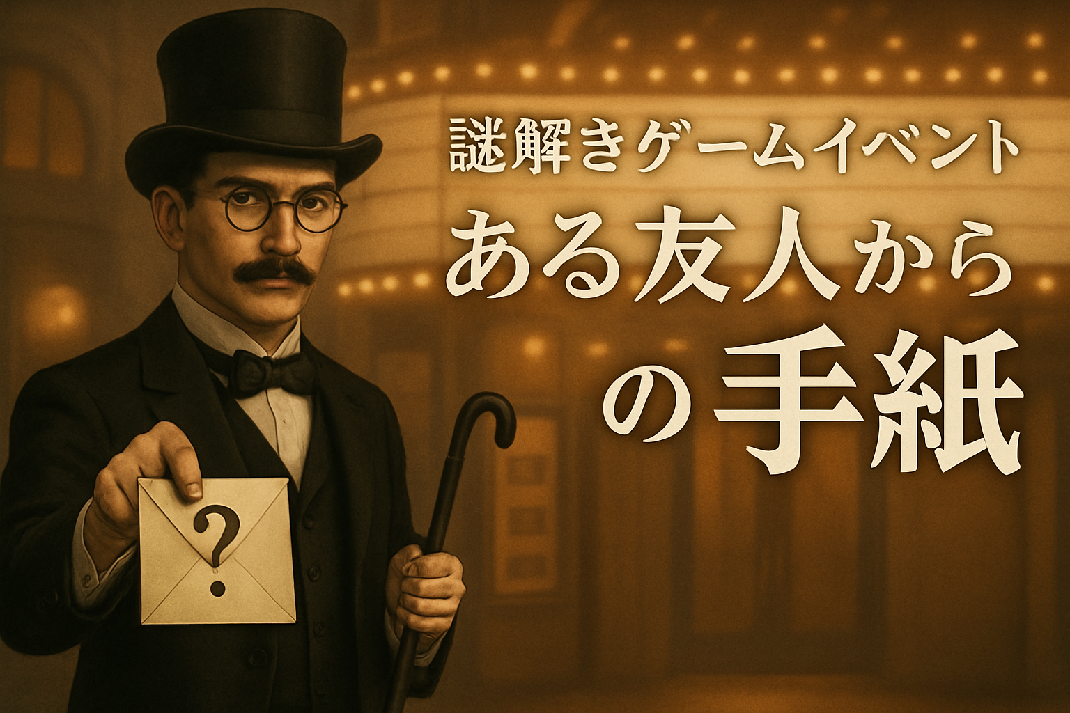 【20〜30代前半限定・初心者大歓迎】リアル謎解きイベント！「ある友人からの手紙　映画好きの風変わりな紳士より」