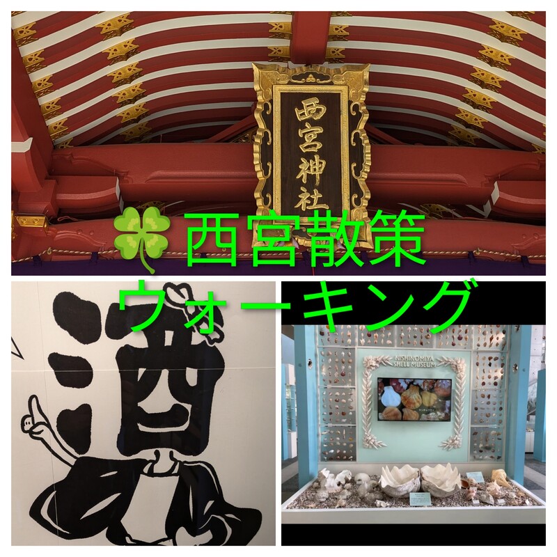 ⛩️西宮神社＆🐚貝類館＆🍶西宮酒蔵、散策ウオーキング✨