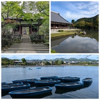 嵐山　寺社3軒🛕＋食べ歩き🧋＋手漕ぎボート🚣