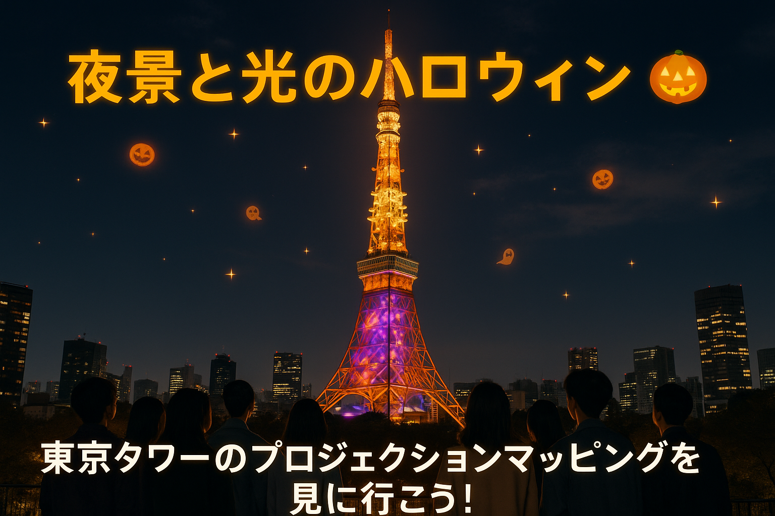 【20代〜30代前半限定】夜景と光のハロウィン🎃 東京タワーのプロジェクションマッピングを見に行こう！