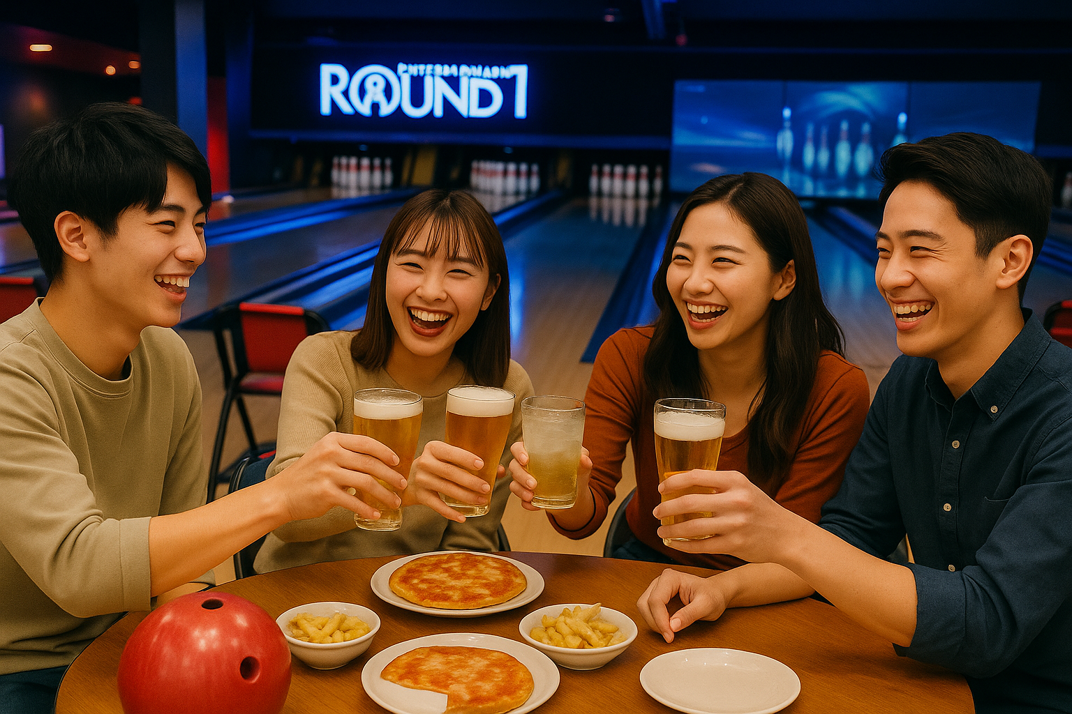 🍺 生ビール・サワー・ハイボール100円〜!! 🎳
20代社会人の友達作り！ボーリング＆飲み会