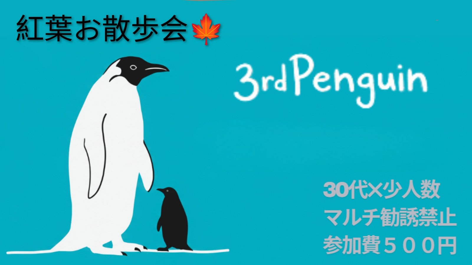 【30代×少人数】11/29(土)15:00光が丘で紅葉お散歩会